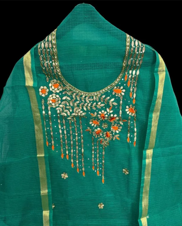 Glimmering_Kota_Doria_Gota_Patti_Green_Suit