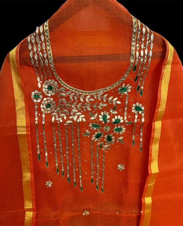 Glimmering_Kota_Doria_Gota_Patti_Orange_Suit