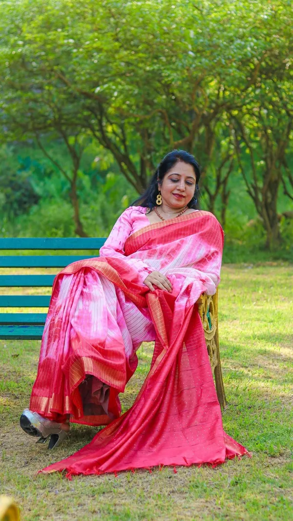 Half_Dye_Half_Print_Kota_Silk_Pink_Saree_Sequence_Pallu