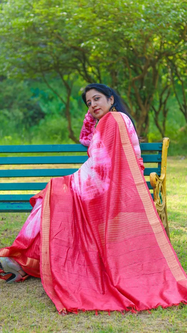 Half_Dye_Half_Print_Kota_Silk_Pink_Saree_Sequence_Pallu