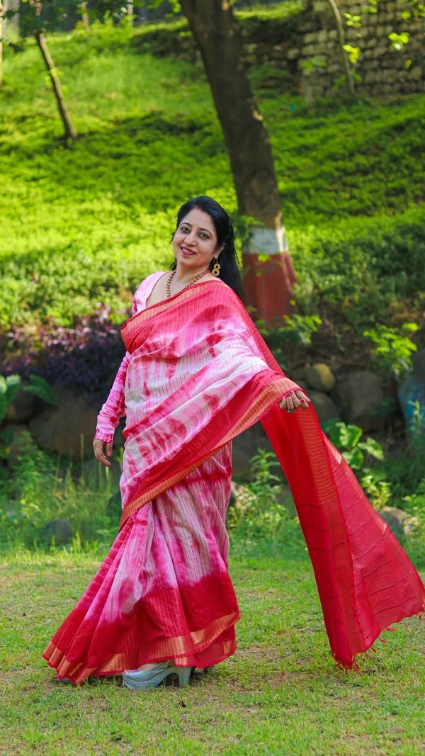 Half_Dye_Half_Print_Kota_Silk_Pink_Saree_Sequence_Pallu