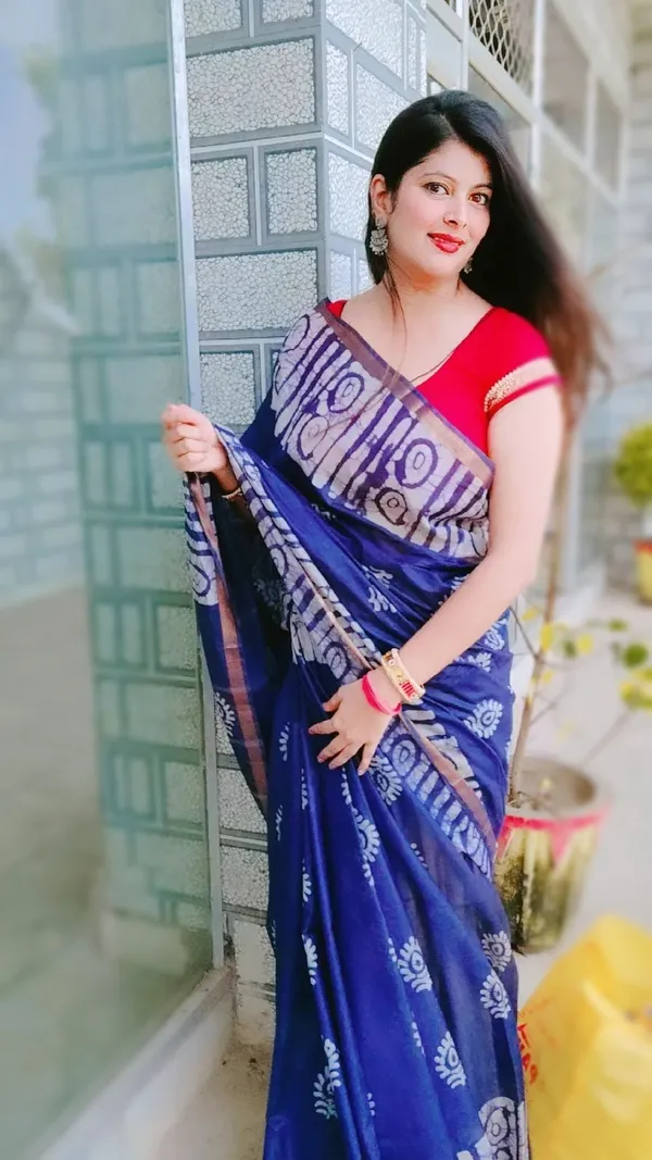 Wax_Batik_Hand_Dyed_Kota_Silk_Saree_Midnight_Blue