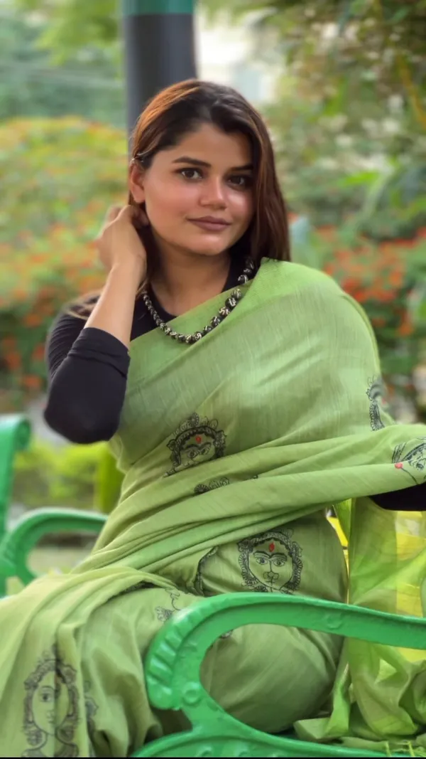Embroidered_Bansbara_Tussar_Silk_Handloom_Saree_Green