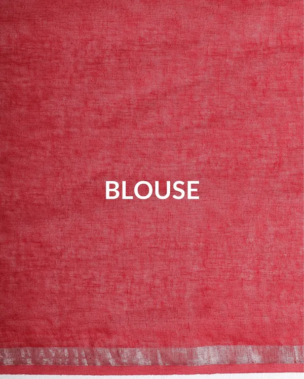 Creative_Pure_Linen_Handloom_Saree_Red_Hand_Embroidered