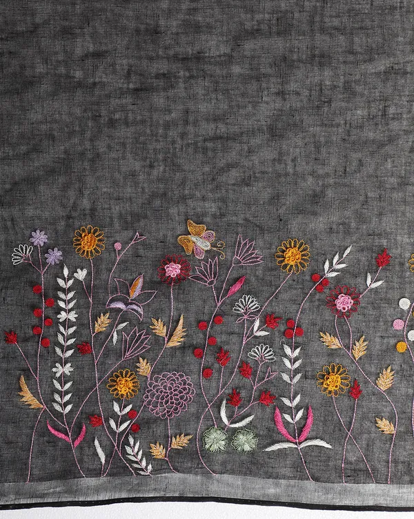 Creative_Pure_Linen_Handloom_Saree_Eerie_Black_Hand_Embroidered