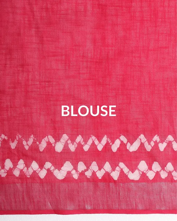 Blushing_Slub_Linen_Wax_Batik_Hand_Dyed_Saree_Pink