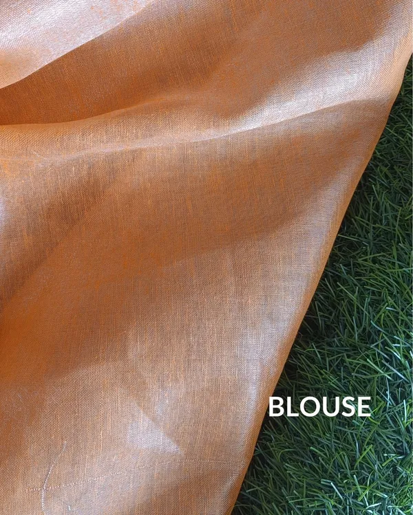 Serene_Pure_Tissue_Linen_Handdyed_Saree_Peach