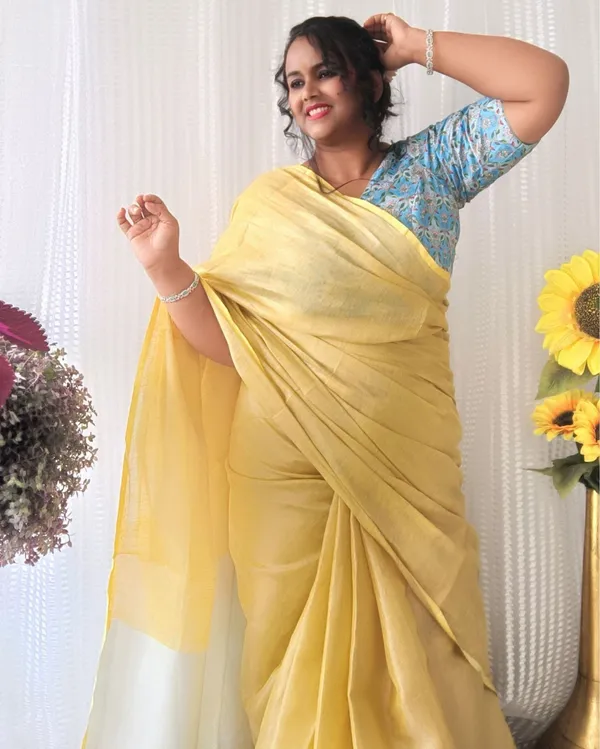 Gorgeous_Pure_Tissue_Linen_Handdyed_Saree_Yellow