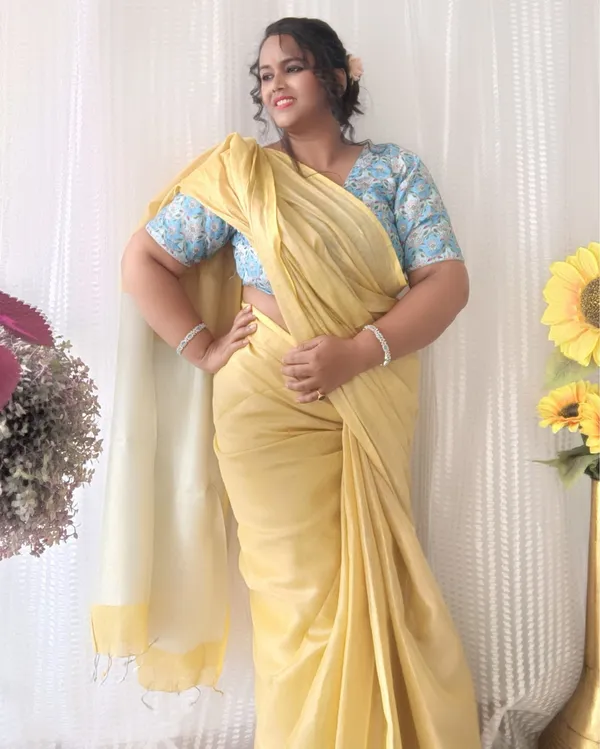 Gorgeous_Pure_Tissue_Linen_Handdyed_Saree_Yellow