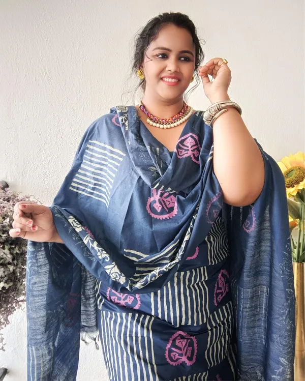 Katan_Silk_Floral_Blockprint_Blue_Suit