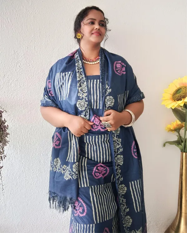 Katan_Silk_Floral_Blockprint_Blue_Suit