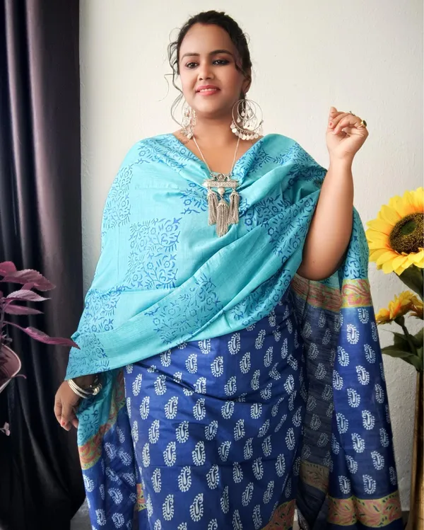 Katan_Silk_Decorous_Blockprint_Blue_&_Green_Suit