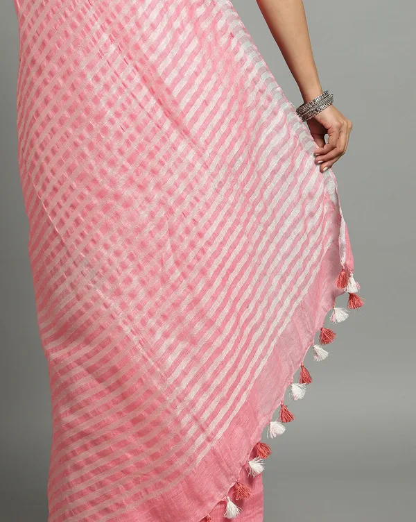 Color-Rich_Pure_Linen_Handloom_Saree_Pink_Embroidered