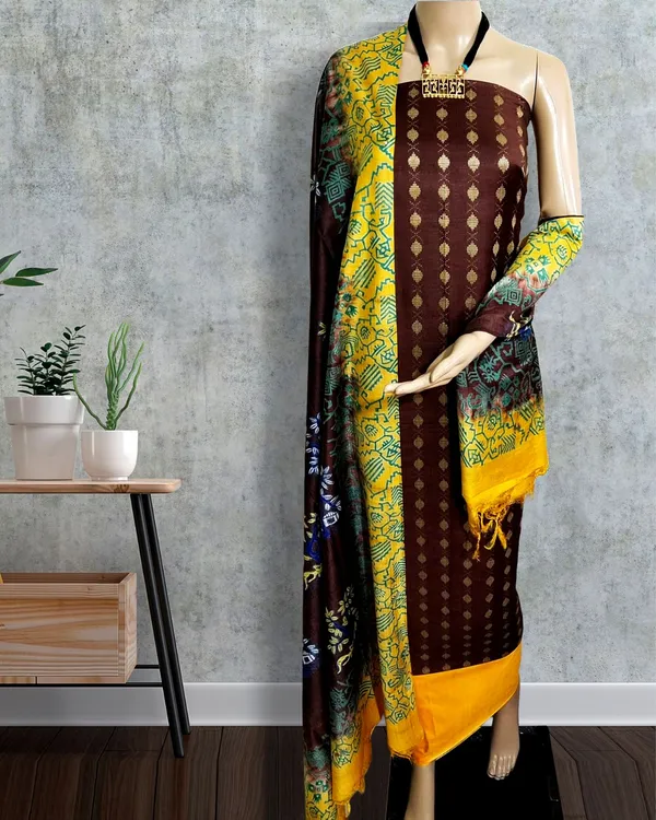 Katan_Silk_Blushing_Blockprint_Brown_Suit