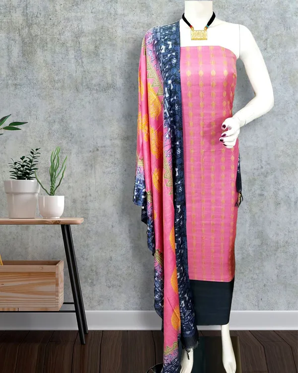 Katan_Silk_Colorful_Blockprint_Pink_Suit