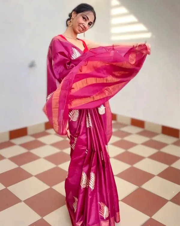 Silkmark_Muga_Tussar_Silk_Embroidered_Saree_Purple
