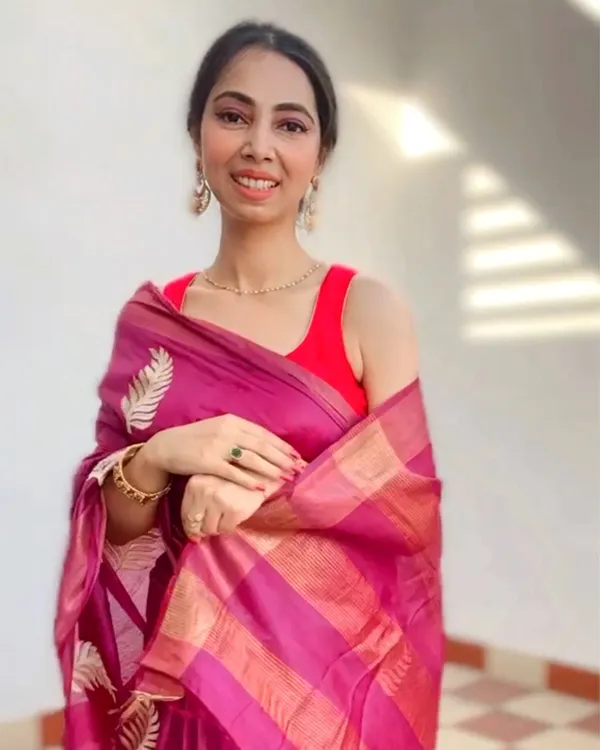 Silkmark_Muga_Tussar_Silk_Embroidered_Saree_Purple
