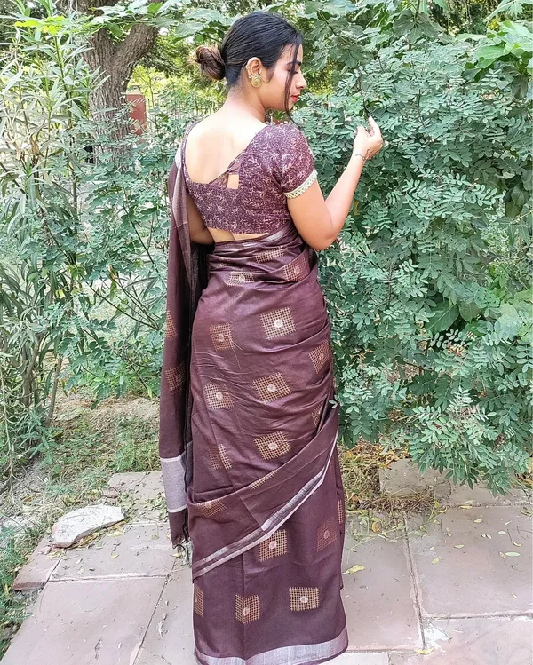 Pure_Kota_Silk_Saree_Brown_Jaquard_Weaving