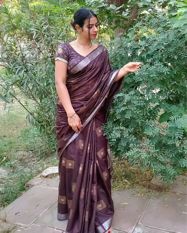 Pure_Kota_Silk_Saree_Brown_Jaquard_Weaving