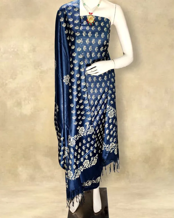 Katan_Silk_Glowing_Blockprint_Indigo_Blue_Suit