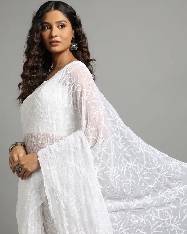 Tepchi_Handwork_Georgette_Work_Saree_White