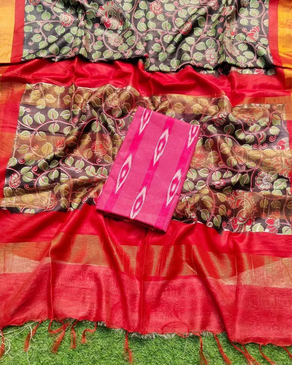 Misty_Madhubani_Kota_Silk_Saree_Contrast_Blouse
