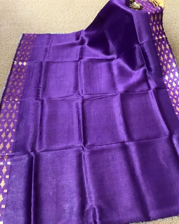 Striking_Banarasi_Pure_Silk_Linen_Saree_Royal_Purple