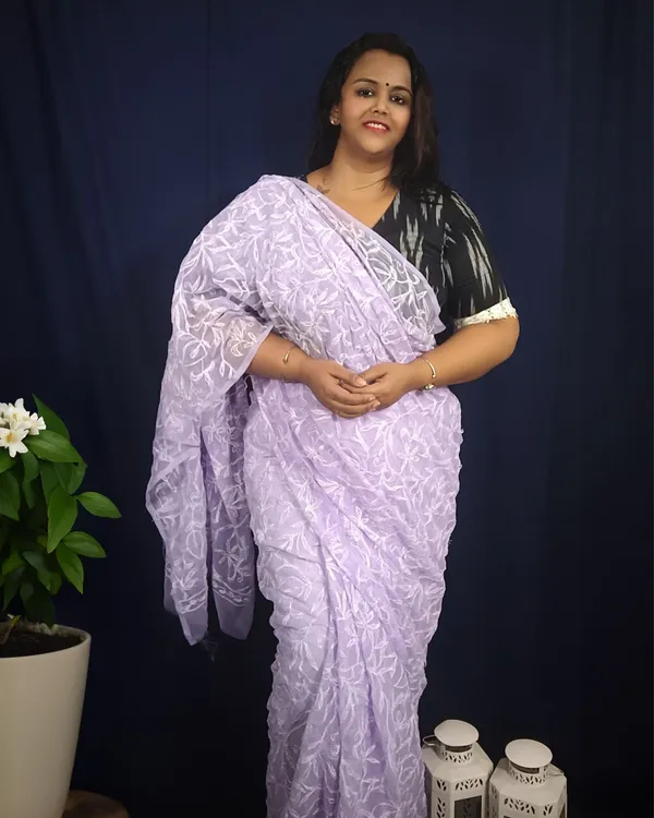 Tepchi_Handwork_Georgette_Saree_Lavender