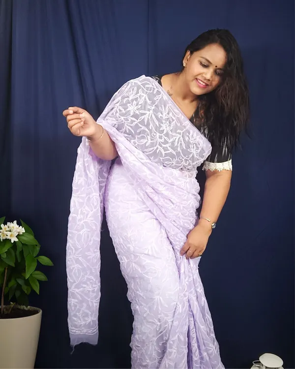 Tepchi_Handwork_Georgette_Saree_Lavender