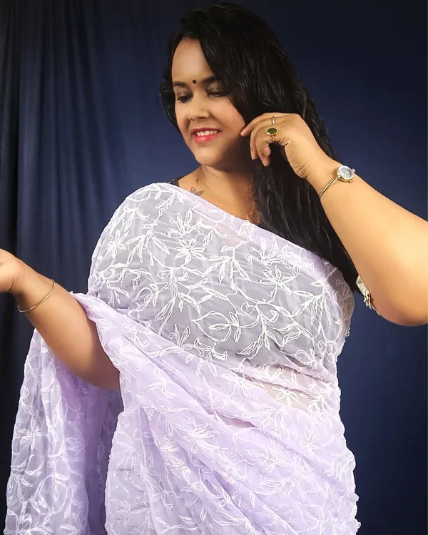 Tepchi_Handwork_Georgette_Saree_Lavender