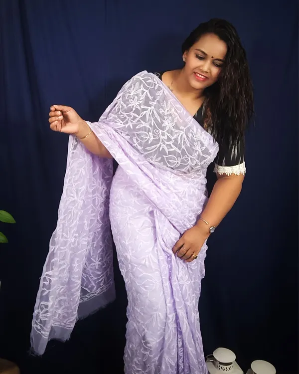 Tepchi_Handwork_Georgette_Saree_Lavender