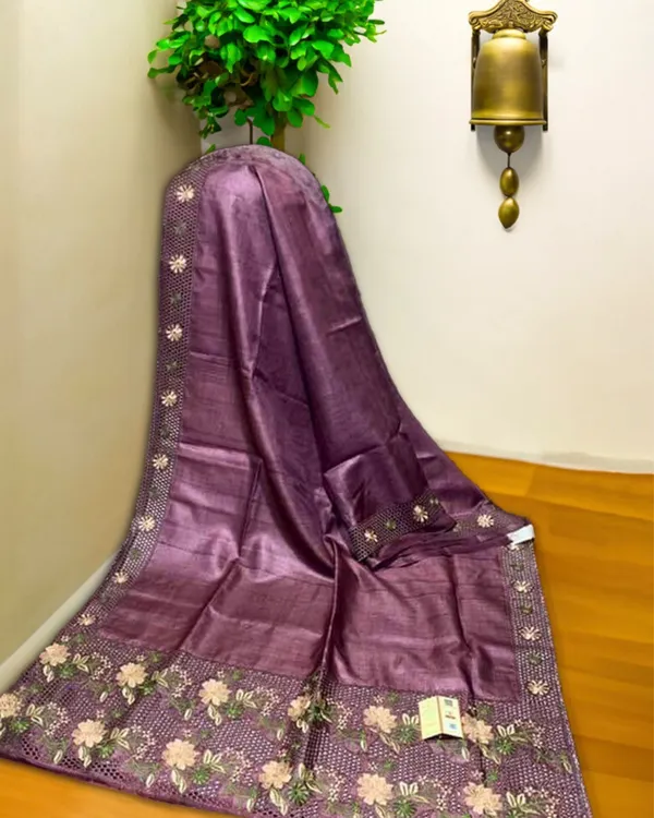 Silkmark_Pure_Tussar_Embroidery_&_Cutwork_Rose_Pink_Saree