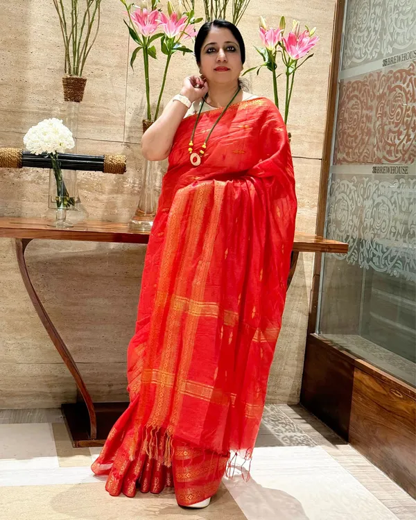Pure_Kota_Silk_Saree_Red_Jaquard_Weaving