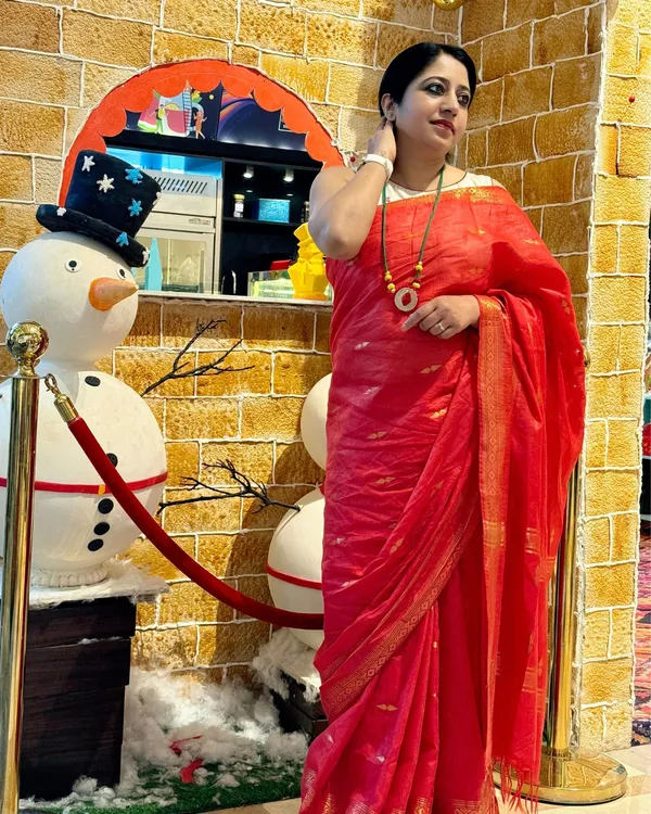 Pure_Kota_Silk_Saree_Red_Jaquard_Weaving