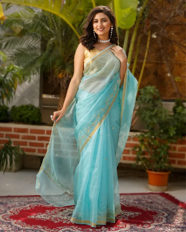 Pitta_Handwork_Pure_Silk_Kota_Doria_Saree_Sky_Blue