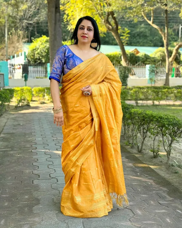 Katan_Banarasi_Silk_Saree_Yellow_Handcrafted