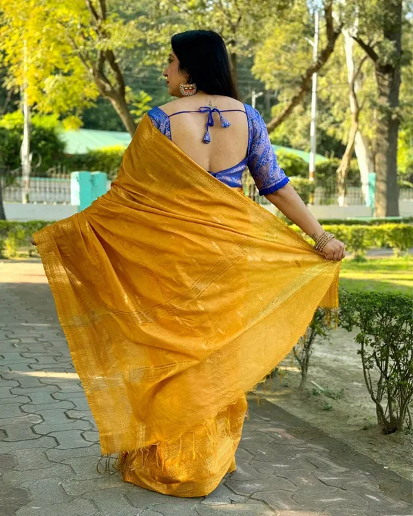 Katan_Banarasi_Silk_Saree_Yellow_Handcrafted