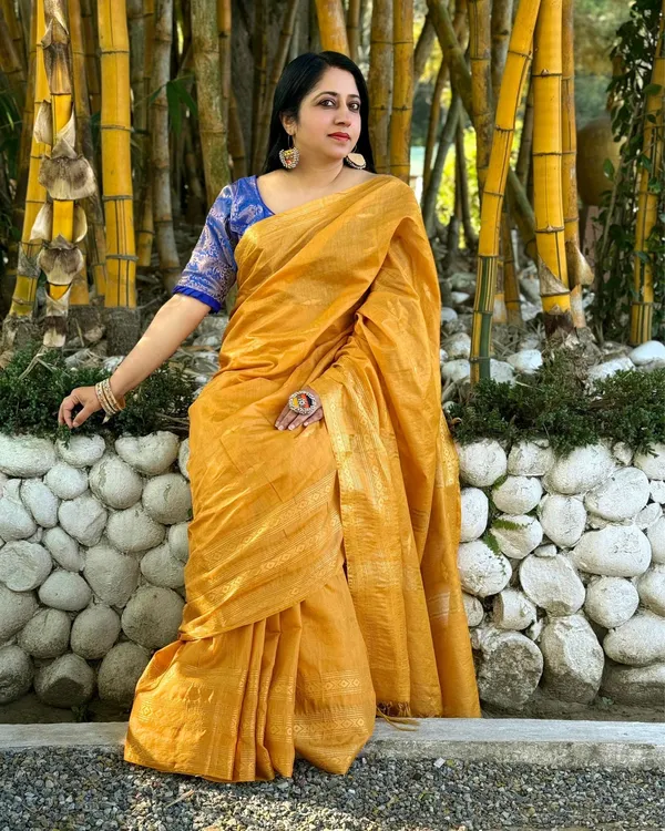Katan_Banarasi_Silk_Saree_Yellow_Handcrafted