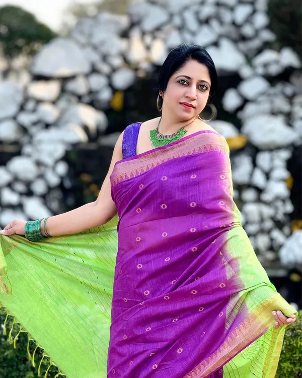Katan_Banarasi_Silk_Saree_Purple_&_Green