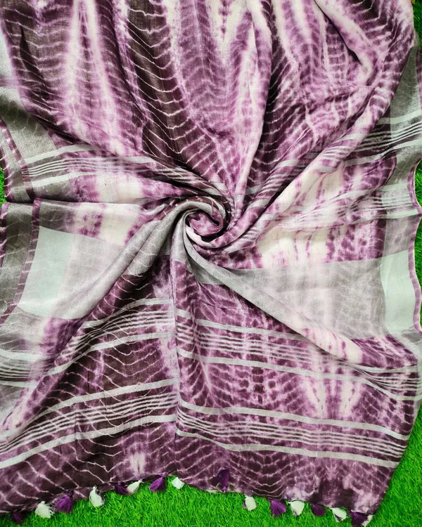 Expressive_Linen_Shibori_Hand_Dyed_Saree_Purple