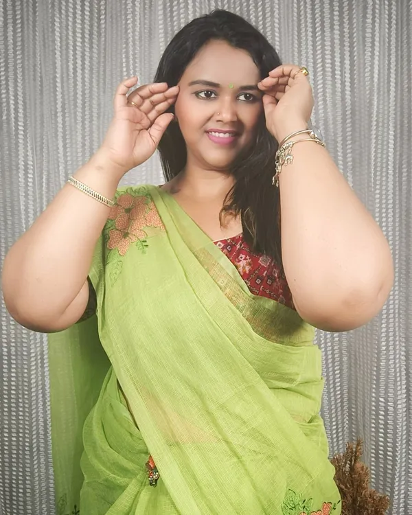 Lime_Green_Pure_Kota_Doria_Saree_Embroidered