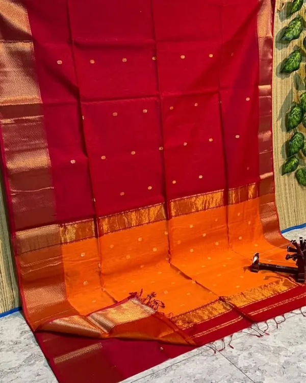 Beaming_Maheshwari_Silk_Pure_Handloom_Saree_Red