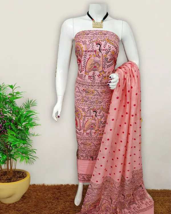 Ethereal_Katan_Silk_Madhubani_Pink_Suit