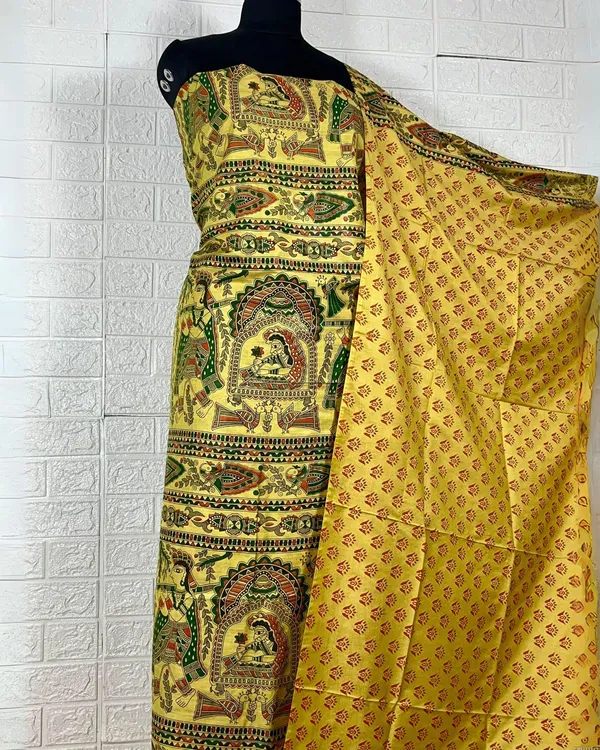 Ethereal_Katan_Silk_Madhubani_Yellow_Suit