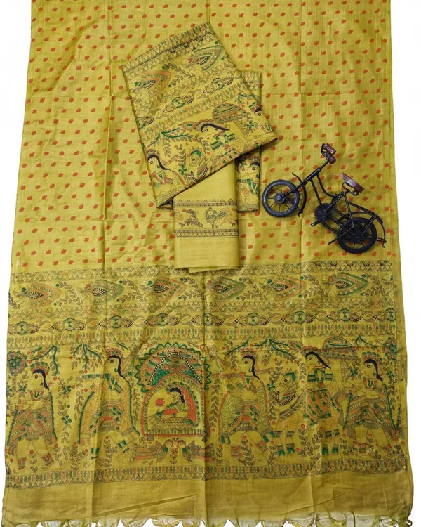 Ethereal_Katan_Silk_Madhubani_Yellow_Suit