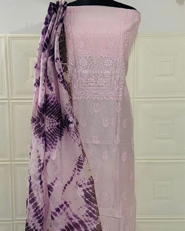 Chikankari_Pure_Chanderi_Silk_Joyful_Pink_Kurta_&_Dupatta