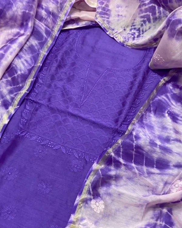 Chikankari_Pure_Chanderi_Silk_Bright_Purple_Kurta_&_Dupatta