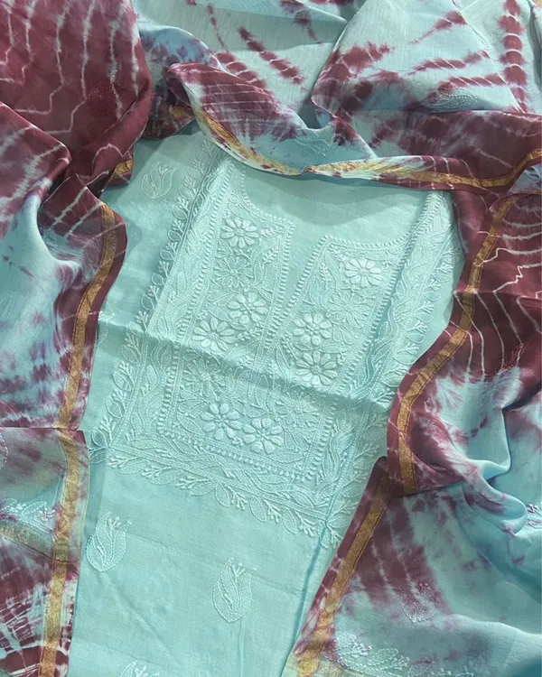 Chikankari_Pure_Chanderi_Silk_Poetic_Blue_Kurta_&_Dupatta