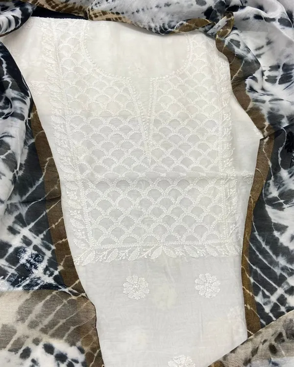 Chikankari_Pure_Chanderi_Silk_Lucid_White_Kurta_&_Dupatta