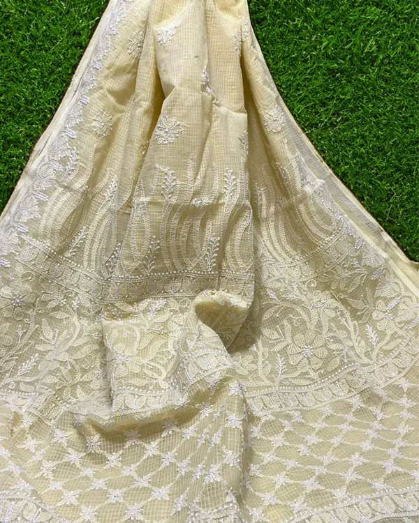 Snowy_Chikankari_Kota_Doria_Saree_Off_White_Handcrafted